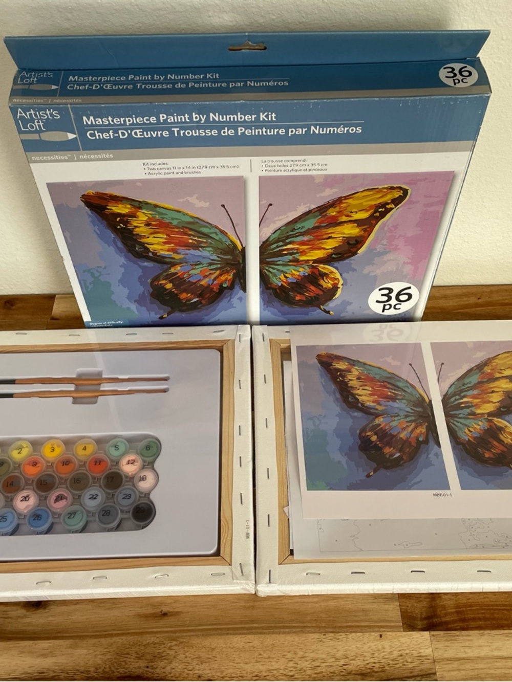 Multicolor Butterfly Paint-by-Number Kit